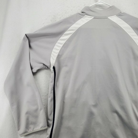 Starter Jacket Men's Full Zip High Neck Long Sleeve Pockets Gray Large - Picture 9 of 11